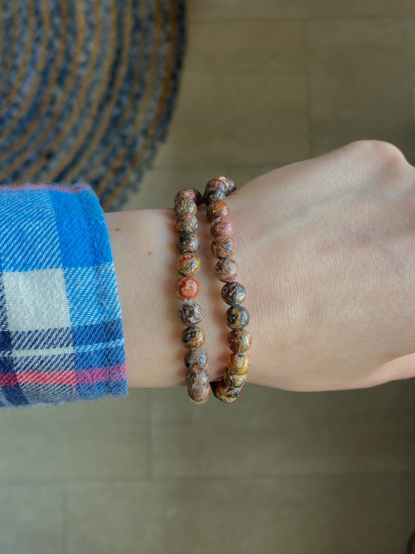 Leopardinio jaspio apyrankė "Drąsa"