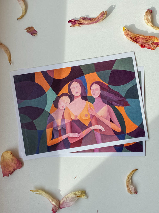 Rankų darbo atvirukas "Palaikymas"