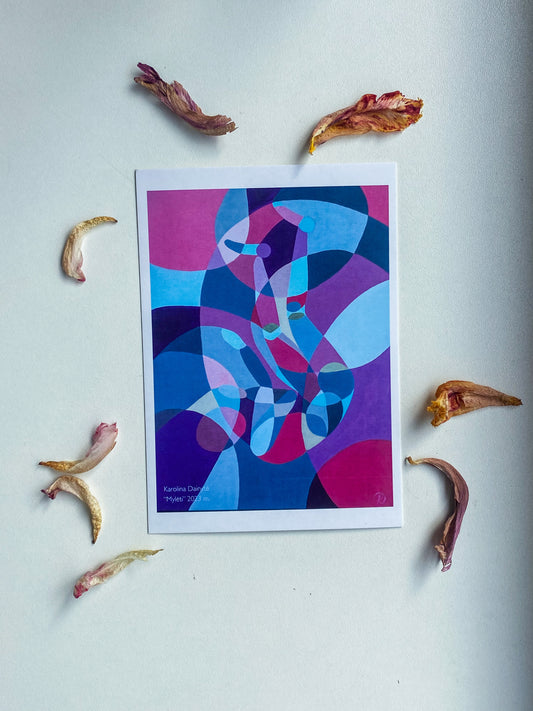 Rankų darbo atvirukas "Mylėti"