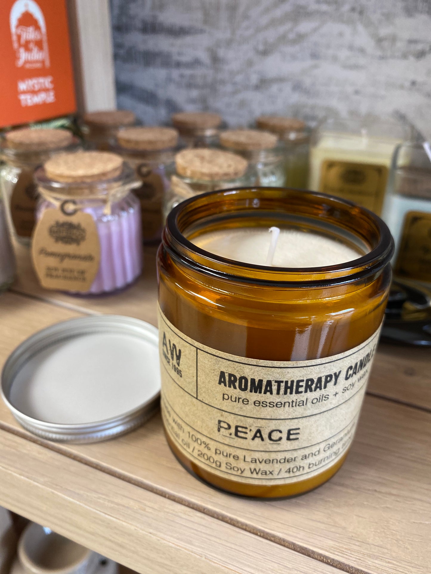 Aromaterapinė sojų žvakė
