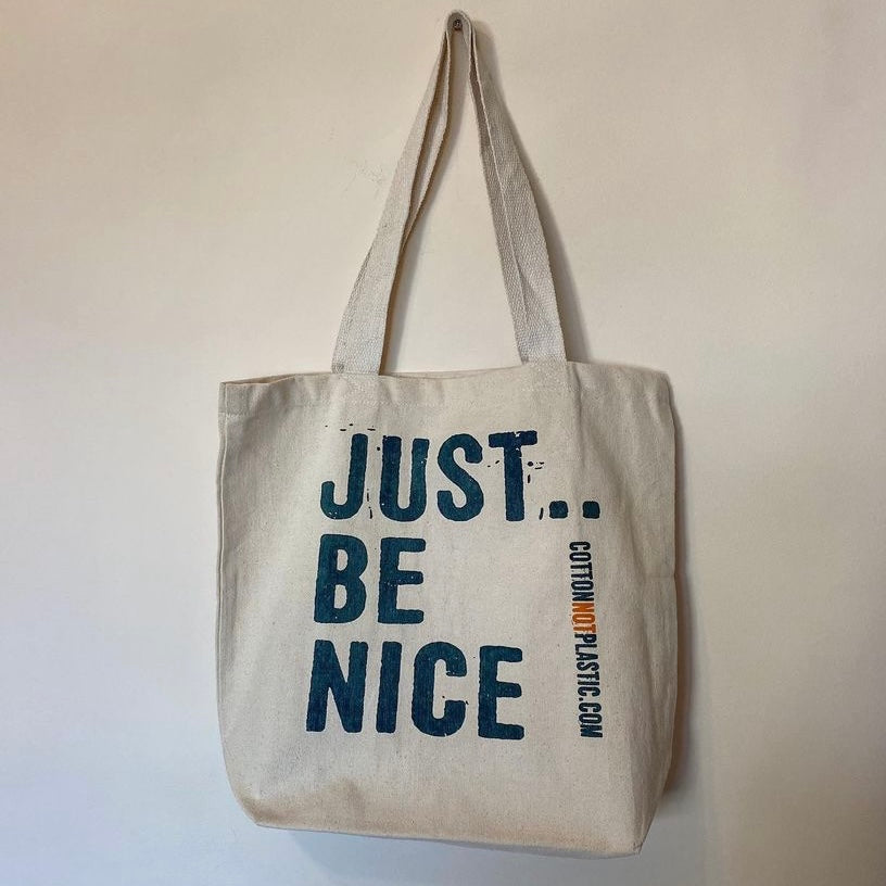 Medvilninis krepšys “Just be nice”