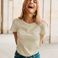 "Gyventi širdimi"moteriški žalsvi marškinėliai