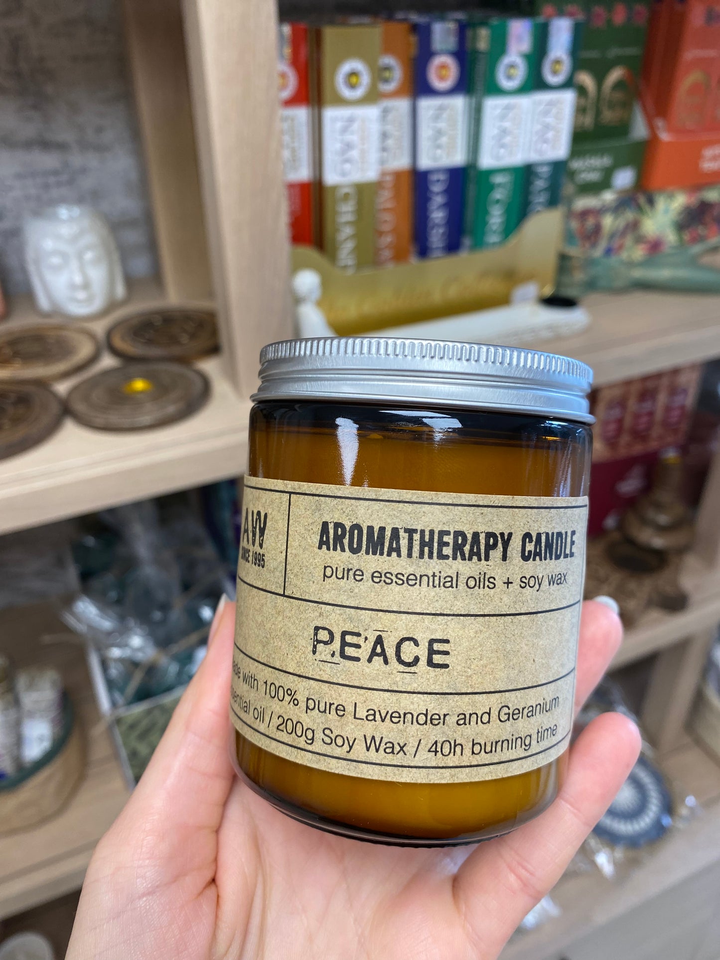 Aromaterapinė sojų žvakė