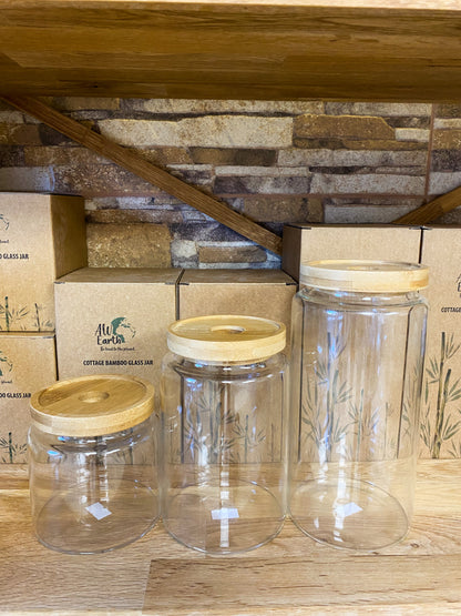 Bambuko stiklinis indas
